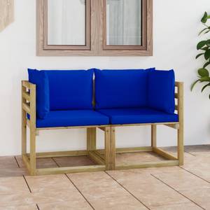 Garten Ecksofa 3016481-7 (2er Set) Blau - Holzwerkstoff - Holzart/Dekor - 64 x 70 x 64 cm