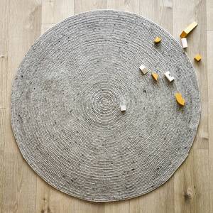 NEETHU GRIS S tapis laine feutrée Gris - 110 x 110 cm