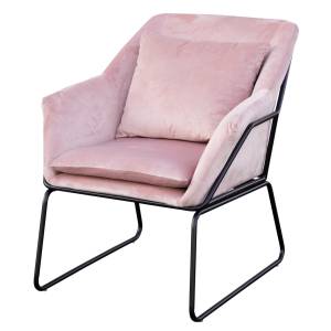 Loungesessel JOSIE Pink - Textil - 68 x 82 x 64 cm