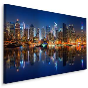 Leinwandbild Manhattan bei Nacht 3D 90 x 60 x 60 cm