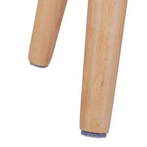 Pouf coiffeuse rond avec fonction table Marron - Gris - Bois manufacturé - Matière plastique - 37 x 46 x 37 cm