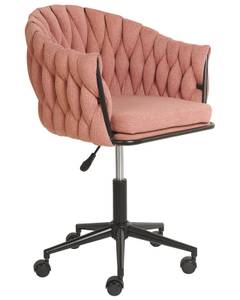 Chaise de bureau MILAN Rose foncé - Textile - 61 x 78 x 58 cm