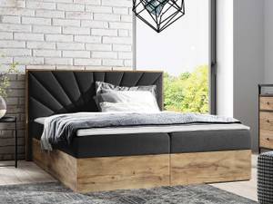 Boxspringbett Wood VII Schwarz - Breite: 128 cm