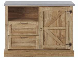 Buffet TORONTO Marron - Gris - Bois manufacturé - 101 x 79 x 40 cm