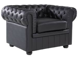 Sessel CHESTERFIELD Schwarz - Braun - 108 x 70 x 77 cm