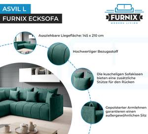 Ecksofa Asvil L Monolith 37 Grün