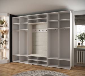 Garderobe Inova 2 Z9 Gold - Grau - Weiß - Gold