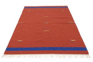 Kelim Modern - 180x120cm Rot - Naturfaser - 120 x 1 x 180 cm