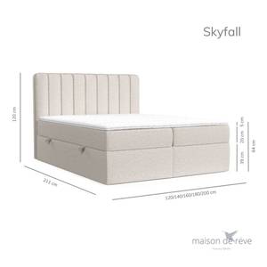 Boxspringbett Skyfall Beige - Breite: 160 cm