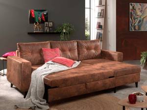 Ecksofa NORDIC Braun - Textil - 229 x 86 x 146 cm