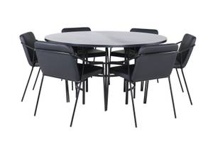 Essgruppe Copenhagen (7-teilig) Braun - Massivholz - 140 x 74 x 140 cm