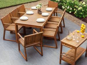 Table de salle à manger SASSARI Marron - Bois massif - 90 x 75 x 180 cm