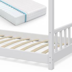 Lit cabane Design blanc avec matelas Blanc