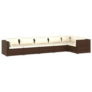 Garten-Lounge-Set (6-teilig) 3013632-19 Braun - Creme - Weiß