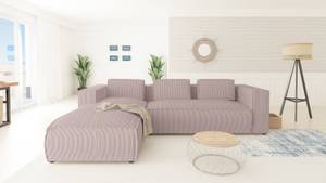 Cord Ecksofa Rouen Pink - Ecke davorstehend links