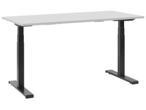 Table à hauteur ajustable DESTIN Noir - Gris - Bois manufacturé - 130 x 63 x 72 cm