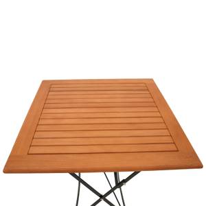 Bistrotisch HOFGARTEN Schwarz - Braun - Metall - Massivholz - Holzart/Dekor - 75 x 75 x 75 cm