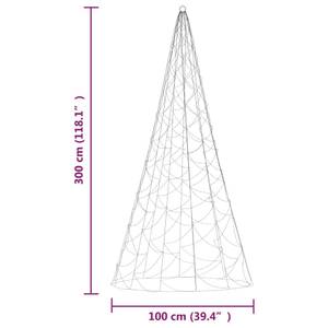 Weihnachtsbaum 3013603-2 Weiß - Metall - Kunststoff - 100 x 300 x 100 cm