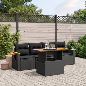 Gartensitzgruppe K4435(5-tlg) Schwarz - Massivholz - 69 x 62 x 85 cm