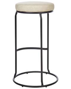 Tabouret de bar MILROY Beige - Noir - Crème