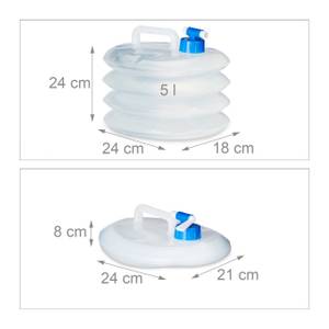 Wasserkanister faltbar 4er Set oval 24 x 8 x 21 cm