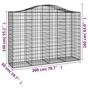 Panier de gabion 3017642-23 (lot de 4) 200 x 160 cm