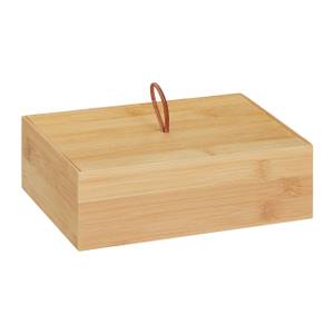 Aufbewahrungsbox mit Deckel Braun - Bambus - 22 x 7 x 15 cm
