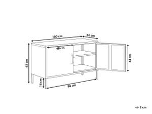 Sideboard URIA Grau - Metall - 100 x 65 x 40 cm