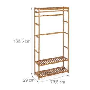 Kleiderständer Bambus Braun - Bambus - 79 x 164 x 29 cm