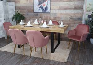 Chaise de salle à manger F18 Rose foncé - Textile - 57 x 83 x 57 cm