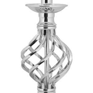 Tischlampe modern dimmbar Silber - Weiß - Metall - Kunststoff - Textil - 25 x 44 x 25 cm