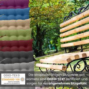 Sitzkissen gesteppt (2er-Set) ✓OEKO-TEX Rot - Textil - 40 x 4 x 40 cm