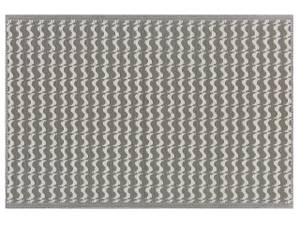 Tapis d'extérieur TUMKUR Gris - Blanc - Textile - 120 x 120 x 180 cm