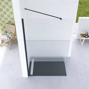 Walk in Dusche Duschwand schwarz matt Breite: 120 cm