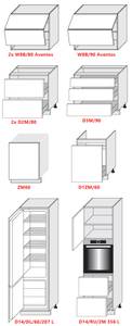 Küchenzeile TREVISO M3 Braun - Holzwerkstoff - 490 x 207 x 59 cm