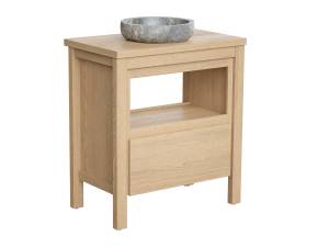 Einzelwaschtisch COSMOTI Beige - Holzwerkstoff - 45 x 87 x 80 cm