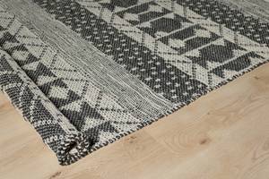 Handgefertigter Teppich Alpha und Omega Beige - Grau - Kunststoff - Textil - 160 x 230 x 1 cm