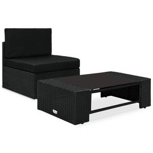 Salon de jardin (lot de 2) 3001946-1 Noir