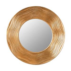 Wandspiegel CIRCLE Gold - Silber - Glas - Massivholz - Holzart/Dekor - 100 x 100 x 4 cm