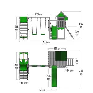 Spielturm JazzyJungle Surf Dunkelgrün
