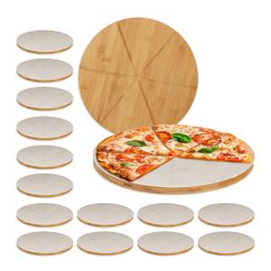 16 x Pizzabrett Bambus mit Backpapier Anzahl Teile im Set: 16