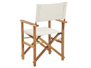 Chaise de jardin CINE Blanc crème - Chêne clair - Blanc - Profondeur : 52 cm