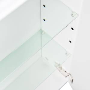 Badmöbel-Set Ovan 100 cm (3-teilig) weiß Weiß - Holzwerkstoff - 48 x 60 x 100 cm