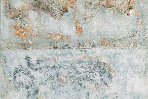 Tableau peint à la main On the Clifftop Gris - Bois massif - Textile - 80 x 120 x 4 cm
