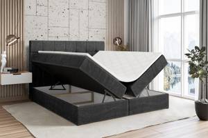 Boxspringbett BERO Schwarz - 180 x 110 cm - H3