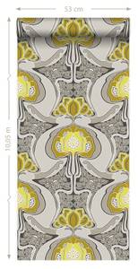 Tapete Jugendstil-Blumenmuster 7091 Gelb