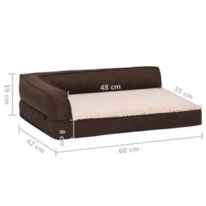 Matelas de lit pour chien 3006180 Marron - Crème - 60 x 42 cm