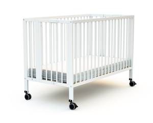 Klappbares Babybett ESSENTIEL Weiß - Massivholz - 65 x 88 x 125 cm