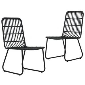 Gartenstühle 2er Set D8115 Schwarz - Rattan - 90 x 54 x 54 cm