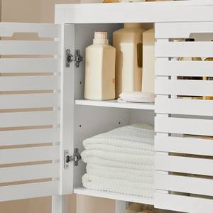 Meuble Bas de Salle de Bain BZR50-W Blanc - Bois manufacturé - 38 x 20 x 87 cm